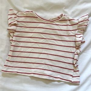 Zara Girl ruffle sleeve top